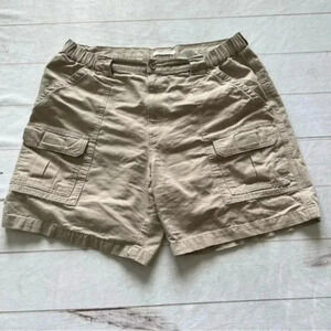 Savane Men's Cargo Outdoors khaki Flat Front Pockets Shorts Size 38